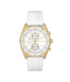 Michael Kors Oversized Hadyn Pavé Gold-Tone and Silicone Women's Watch - MK7484