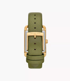 Michael Kors Monroe Three-Hand Green Leather Strap Women's Watch - MKO1028