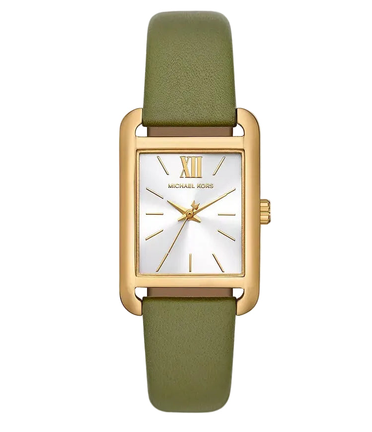 Michael Kors Monroe Three-Hand Green Leather Strap Women's Watch - MKO1028 Hoofdafbeelding