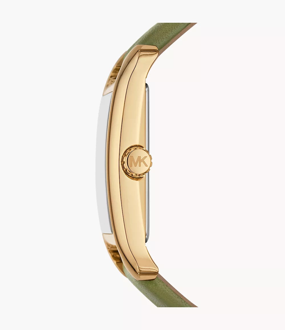 Michael Kors Monroe Three-Hand Green Leather Strap Women's Watch - MKO1028 Secundaire afbeelding