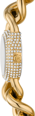 Michael Kors Hamilton Petite Pavé Gold-Tone Chain-Link Women's Watch - MKO1067