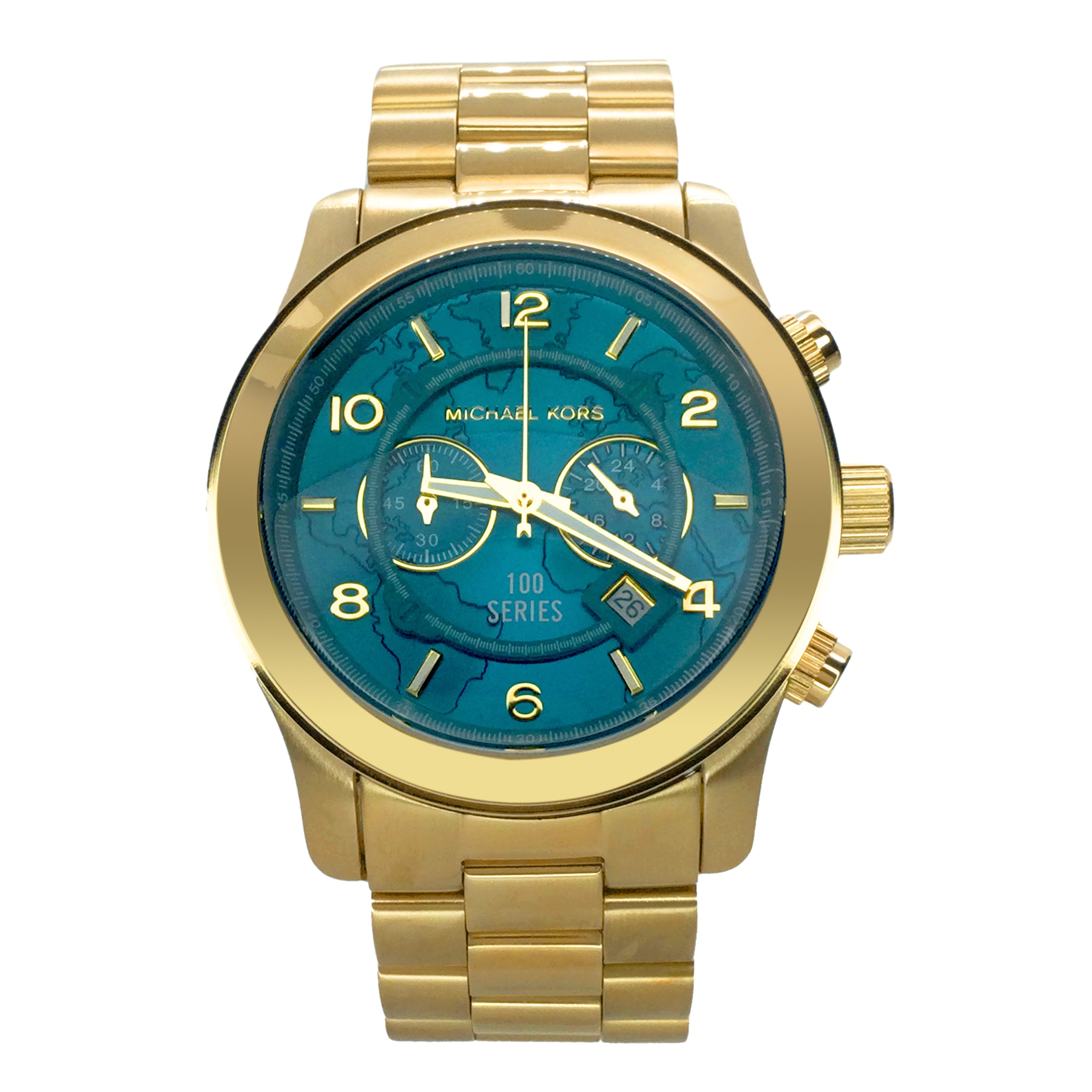 Michael Kors Runway Gold-Tone Blue Dial Women's Watch - MK8315 Hoofdafbeelding