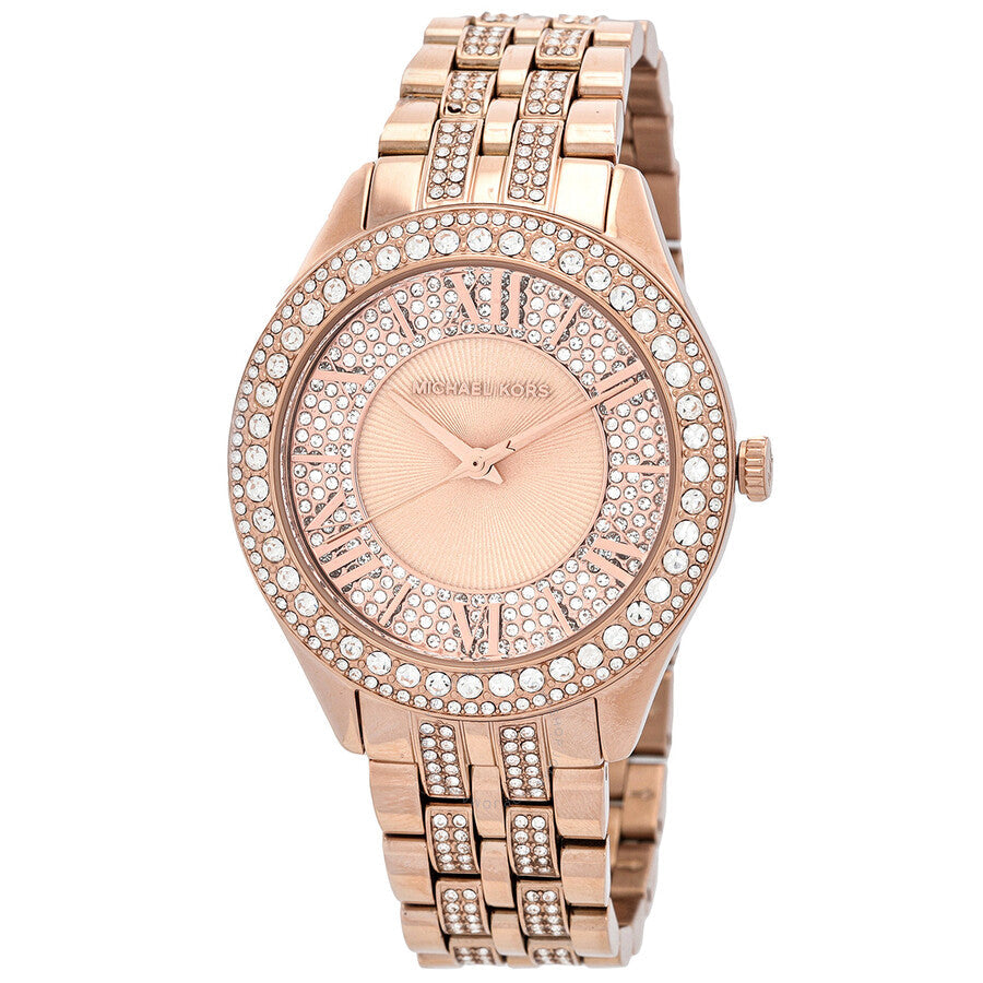 Michael Kors Harlowe Pave Rose-gold Women's Watch - MK4710 Hoofdafbeelding