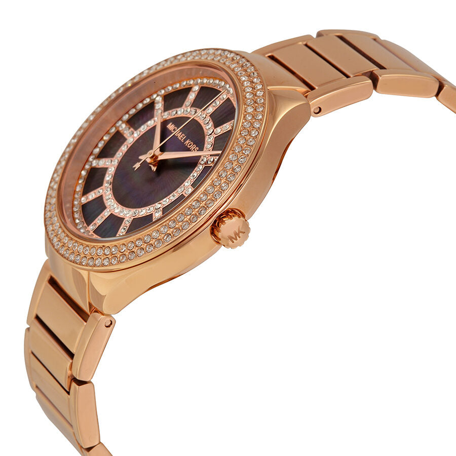 Michael Kors Kerry dameshorloge met parelmoeren wijzerplaat en roségouden achterkant - MK3397 Secundaire afbeelding