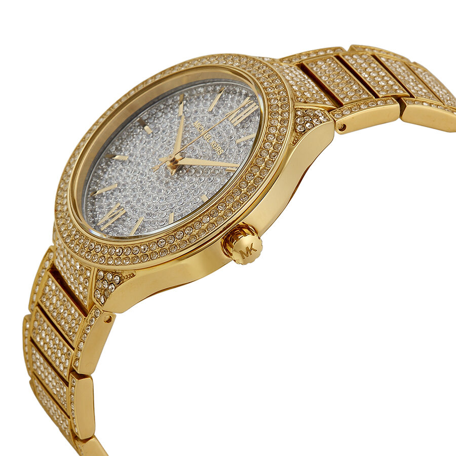 Michael Kors Kerry dameshorloge met kristallen wijzerplaat en pavézetting - MK3360 Secundaire afbeelding
