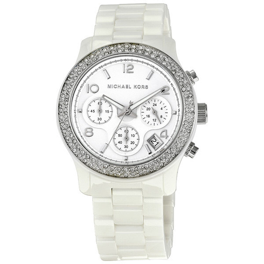 Michael Kors Runway White Ceramic Women's Watch - MK5188