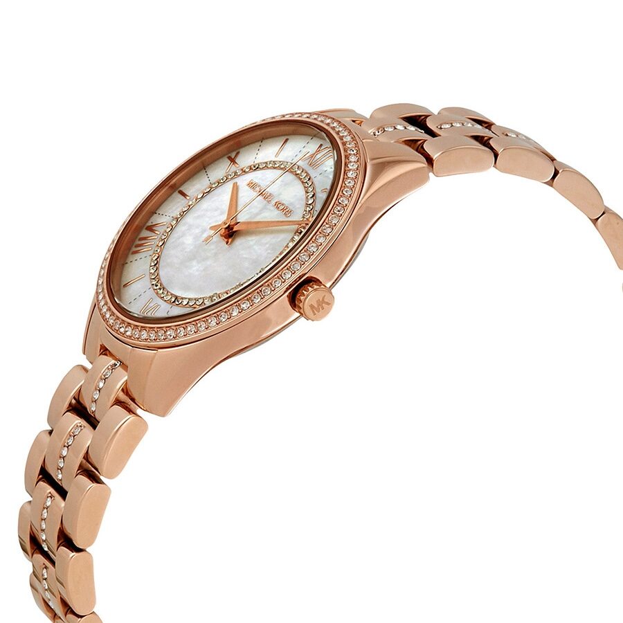 Michael Kors Lauryn Crystal MOP Dial Rose Gold-Tone Women's Watch - MK3716 Secundaire afbeelding