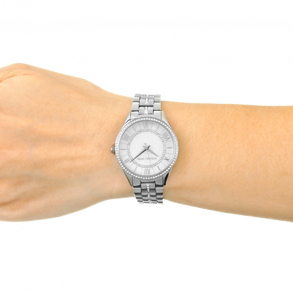 Michael Kors Lauryn Pavé White MOP Dial Women's Watch - MK3900