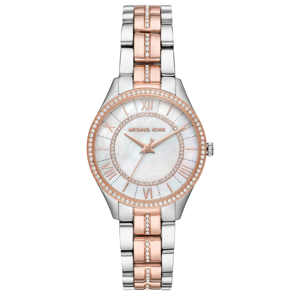Michael Kors Lauryn Quartz White Mother of Pearl Dial Ladies Watch MK3979 Hoofdafbeelding