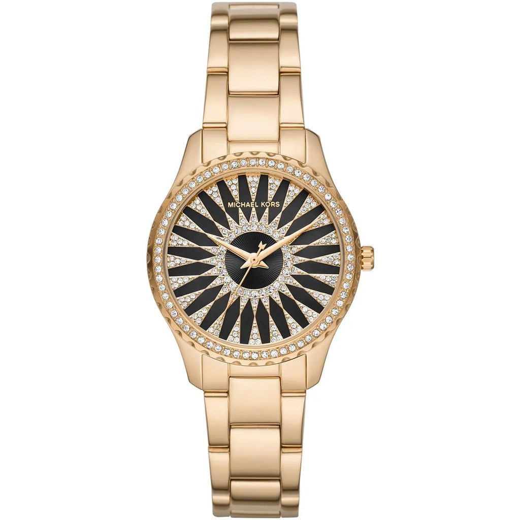 Michael Kors Layton Quartz Black Dial Gold-Tone Women's Watch - MK6892
