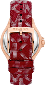 Michael Kors Lennox Pavé Red Genuine Strap Women's Watch - MK7308