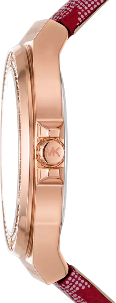 Michael Kors Lennox Pavé Red Genuine Strap Women's Watch - MK7308 Secundaire afbeelding