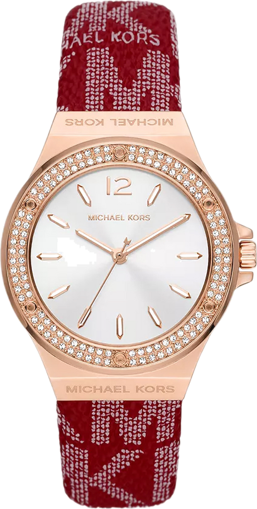 Michael Kors Lennox Pavé Red Genuine Strap Women's Watch - MK7308 Hoofdafbeelding