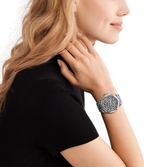 Michael Kors Oversized Lennox Pavé Black and silver pattern Women's Watch - MK7408