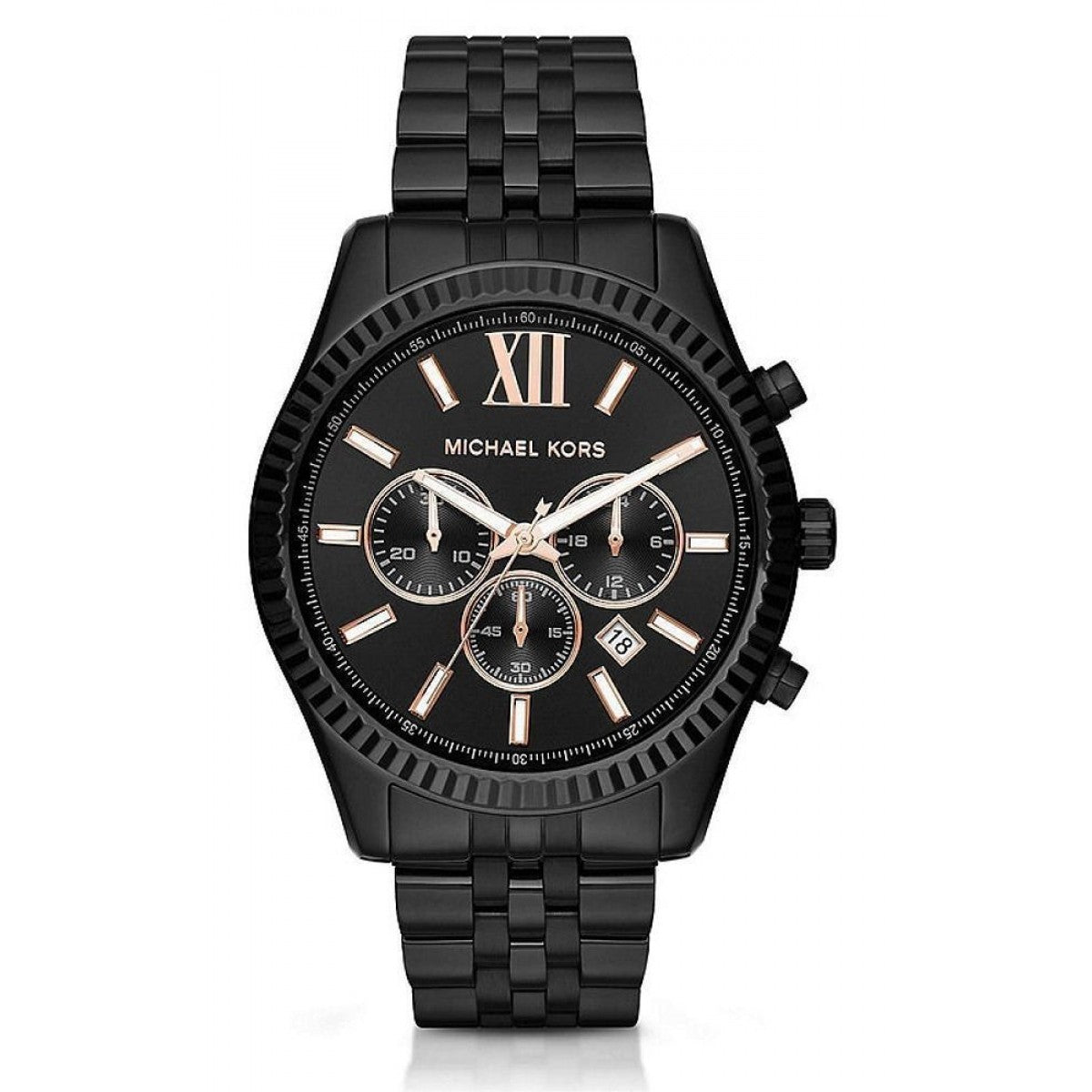 Michael Kors Lexington Chronograaf Herenhorloge Zwart - MK8467 Hoofdafbeelding