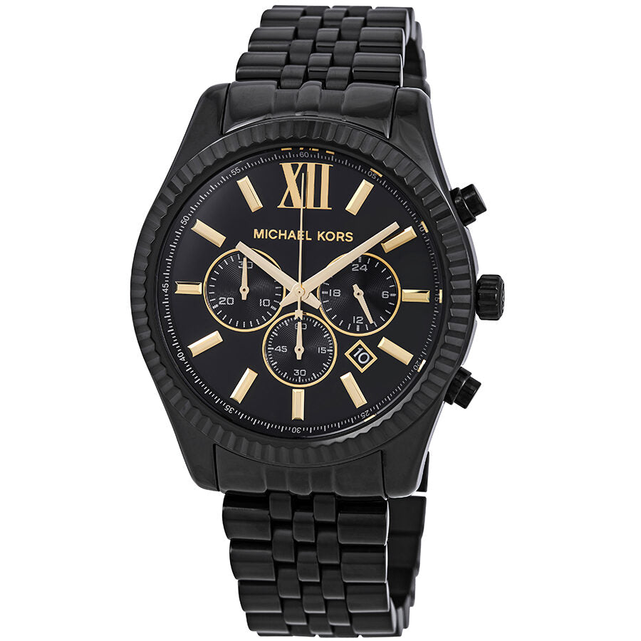 Michael Kors Lexington Chronograaf Herenhorloge met Zwarte Wijzerplaat MK8603 Hoofdafbeelding