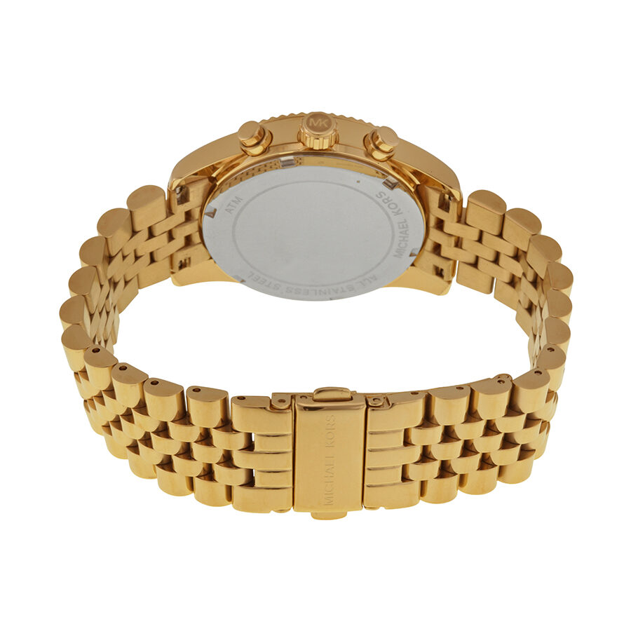 Michael Kors Lexington Chronograph Blue Dial Gold Women's Watch - MK6206