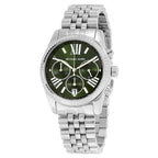 Michael Kors Lexington Chronograph Green Dial Silver Women's Watch - MK6222