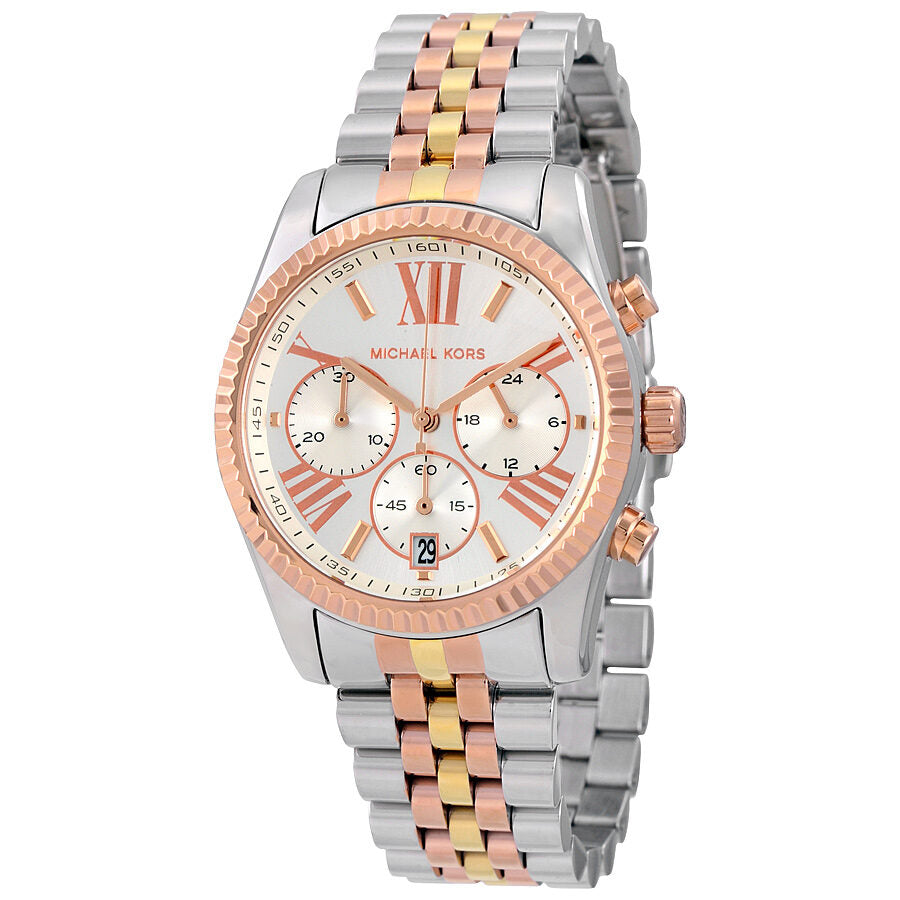 Michael Kors Lexington Chronograph Tri-Tone Women's Watch - MK5735 Hoofdafbeelding