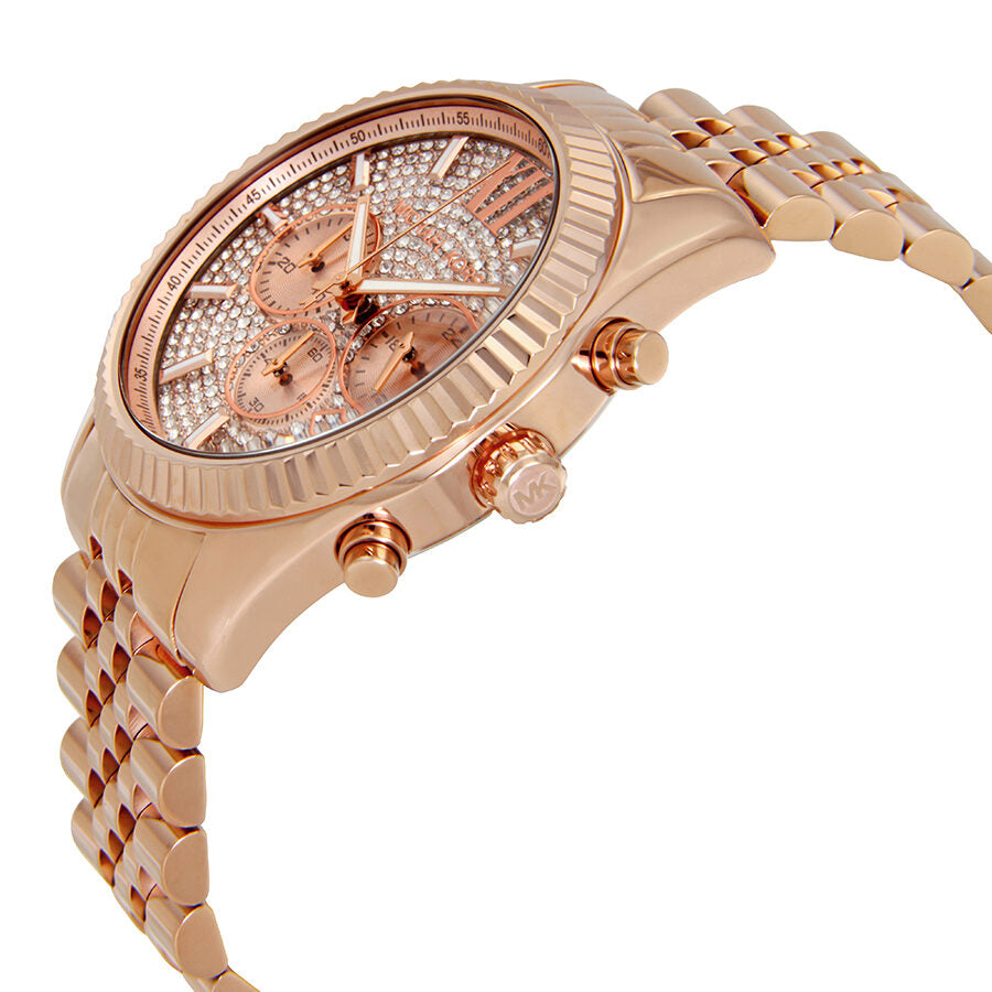 Michael Kors Lexington Chronograph Pave Rose Gold Women's Watch - MK8580 Secundaire afbeelding