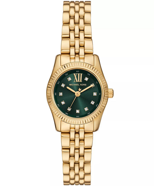 Michael Kors Petite Lexington 26mm Gold-Tone Pavé Women's Watch MK4842