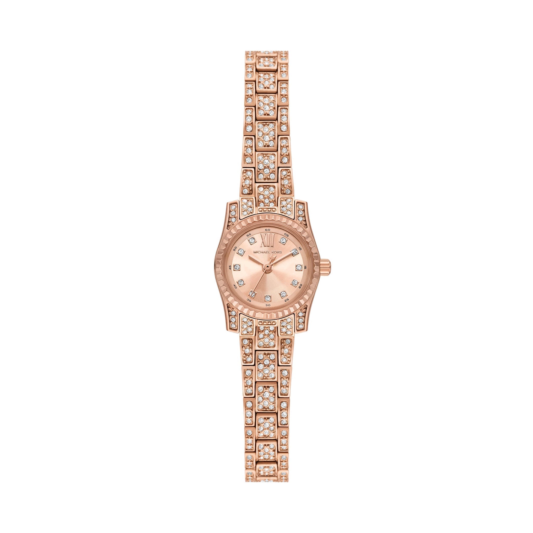 Michael Kors Mini Lexington Pavé dameshorloge in roségoudkleur - MK4863 Hoofdafbeelding