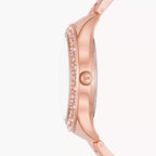 Michael Kors Lilane Quartz Rose Gold Dial Rose Gold Steel Strap Watch For Women - MK1068