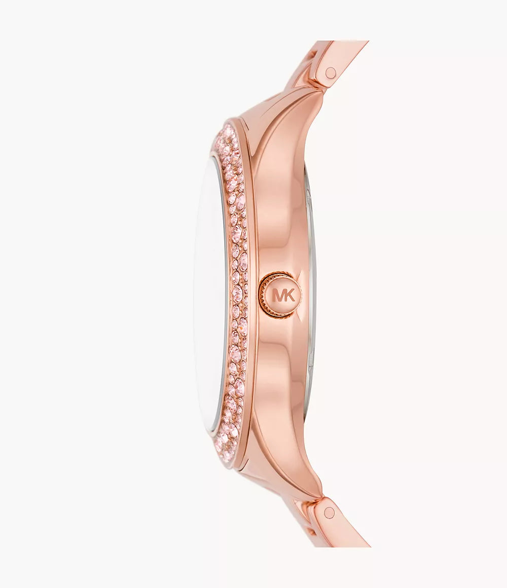 Michael Kors Liliane dameshorloge in roségoud - MKO1068 Secundaire afbeelding