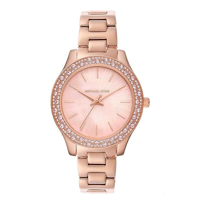 Michael Kors Liliane dameshorloge in roségoud - MKO1068 Hoofdafbeelding