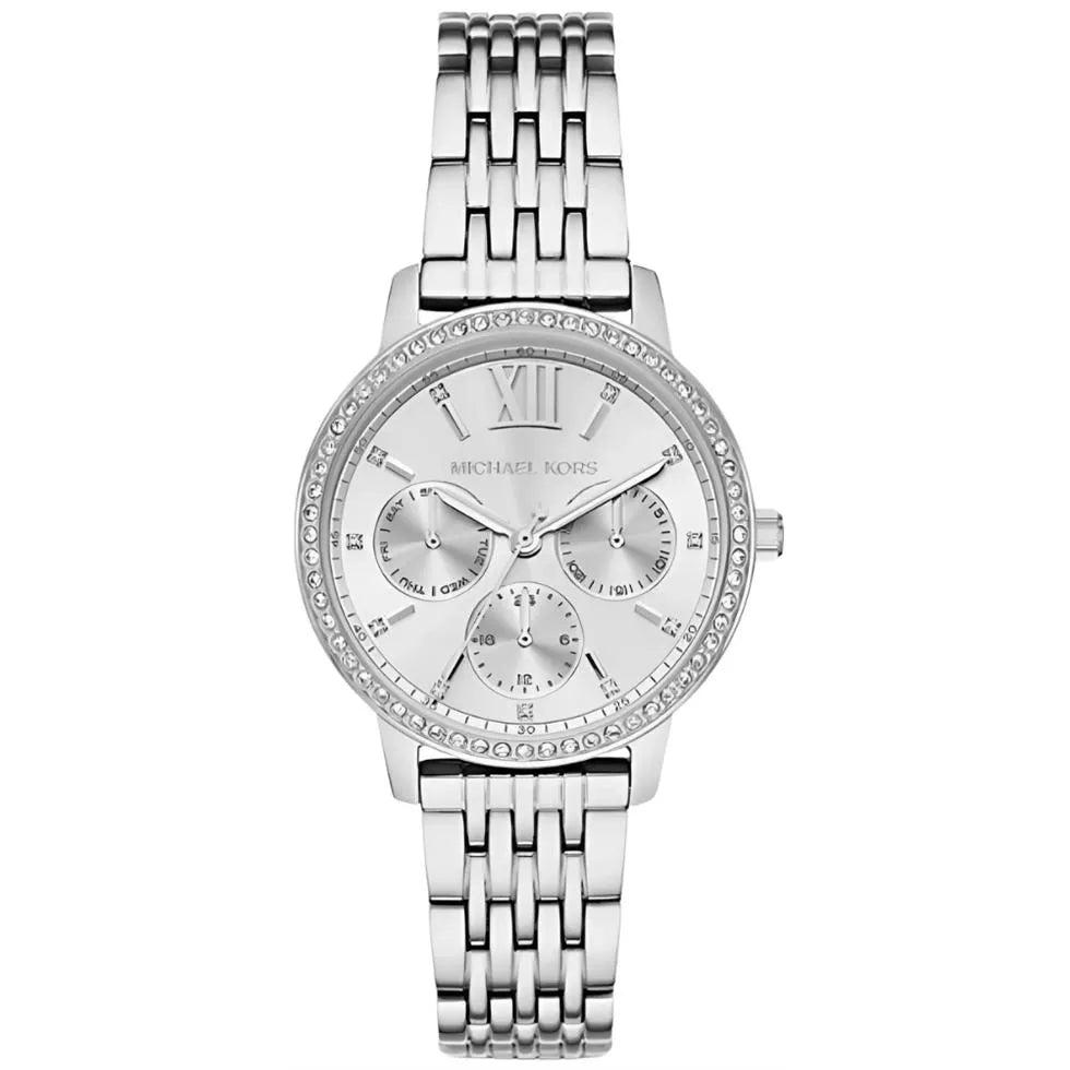 Michael Kors Melissa Pavé zilverkleurig horloge - MKO1082 Hoofdafbeelding