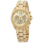 Michael Kors Mini Bradshaw Pave Gold Women's Watch - MK6494