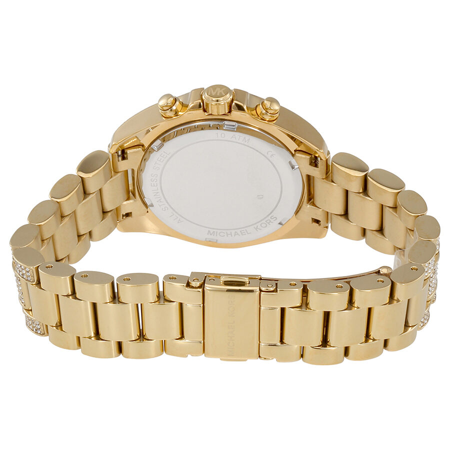 Michael Kors Mini Bradshaw Pave Gold Women's Watch - MK6494