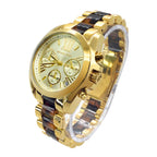 Michael Kors Mini Bradshaw Chronograph Tortoise and Gold Women's Watch - MK5973