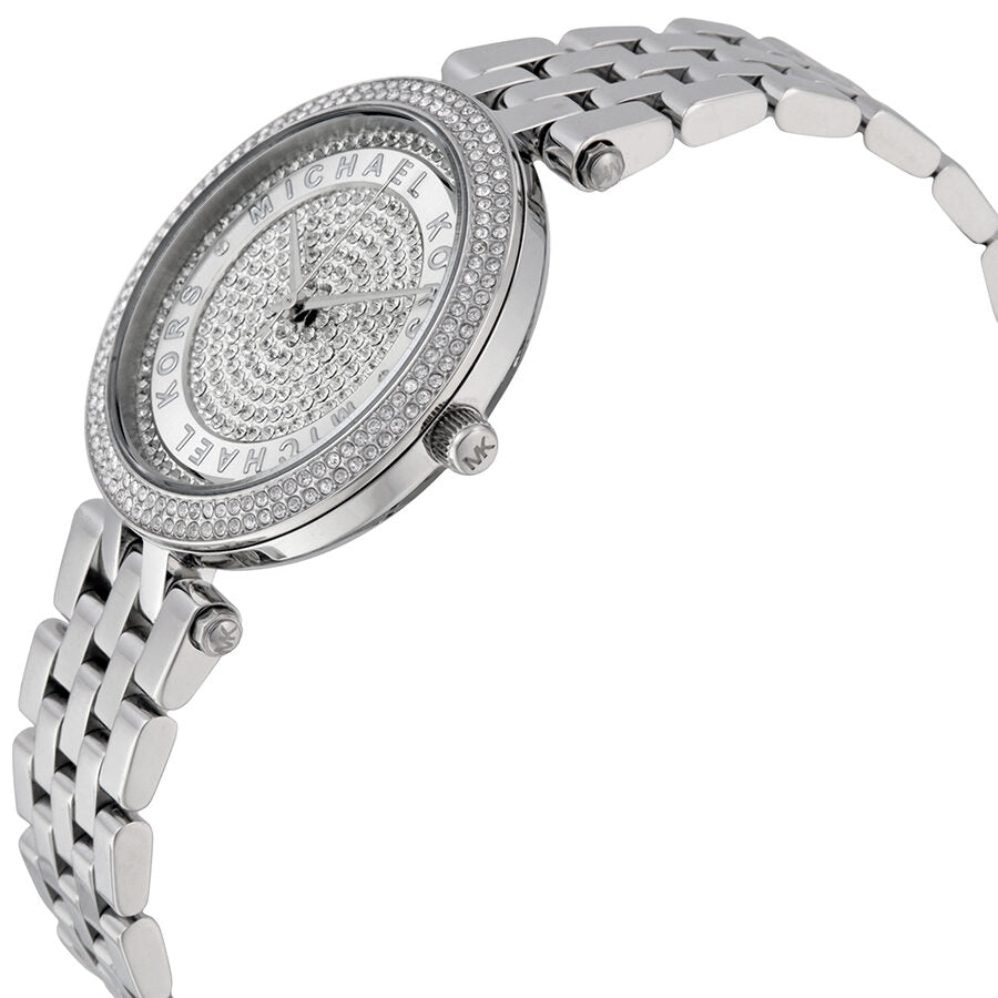 Michael Kors Mini Darci Dameshorloge MK3476 met kristallen wijzerplaat en roestvrijstalen kast Secundaire afbeelding