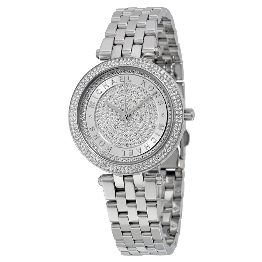 Michael Kors Mini Darci Dameshorloge MK3476 met kristallen wijzerplaat en roestvrijstalen kast Hoofdafbeelding