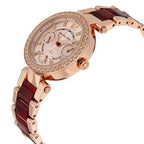 Michael Kors Mini Parker Multifunction Rose Gold and Tortoise Acetate Women's Watch - MK6239