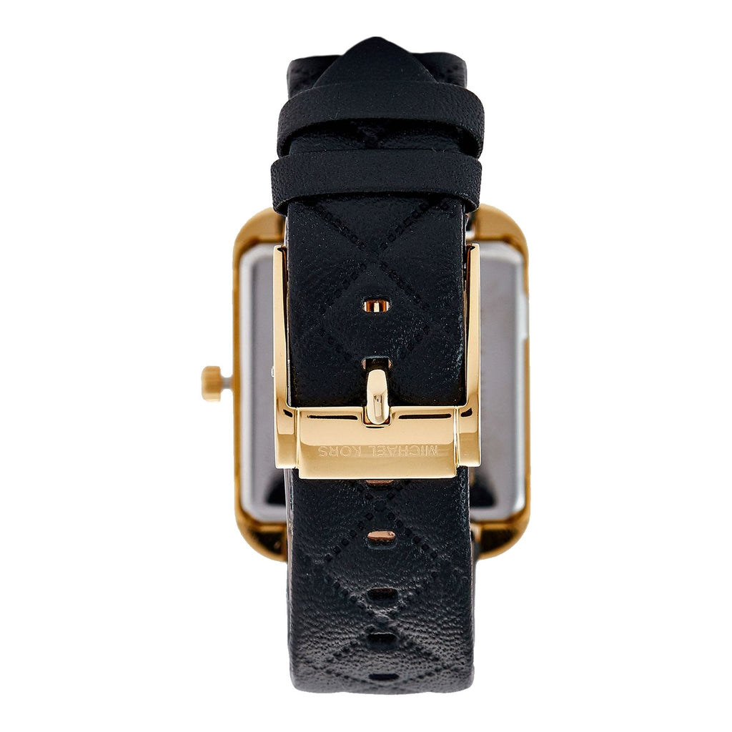 Michael Kors Drew Quartz MOP Dial and Black Leather Strap Women's Watch - MK2769