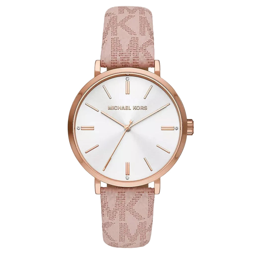 Michael Kors Addyson White Dial Ballet Pink PVC Strap Women's Watch - MK2947 Main image