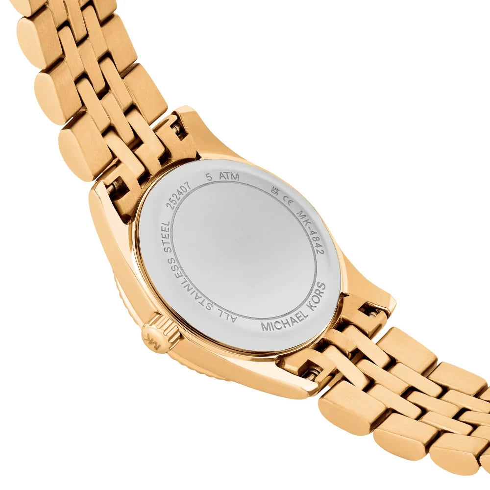 Michael Kors Petite Lexington 26mm Gold-Tone Pavé Women's Watch MK4842