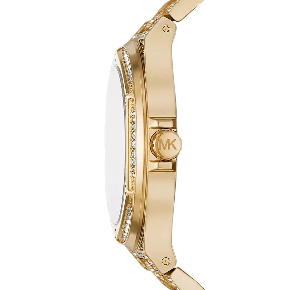 Michael Kors Oversized Lennox 41mm Gold-Tone Pavé Unisex Watch MK6991