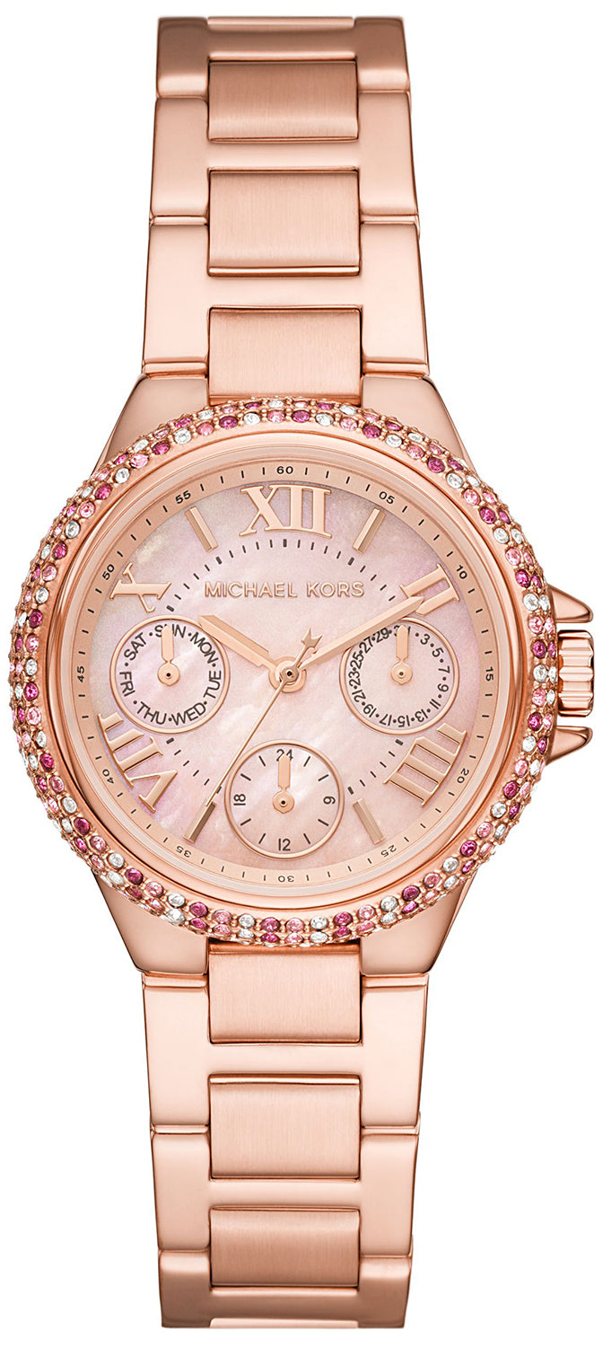 Michael Kors Mini Camille Multifunction Pink MOP Dial Rose Gold Women's Watch - MK7273 Main image