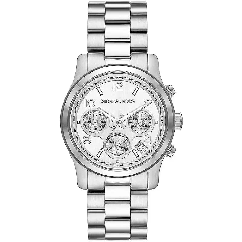 Michael Kors Iconic Runway Chronograph Silver Women's Watch - MK7325