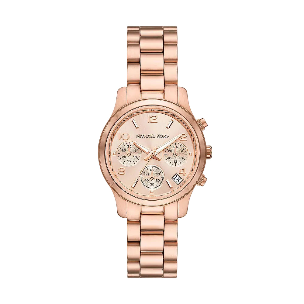 Michael Kors Mini Runway Chronograaf Dameshorloge in Roségoud - MK7327 Hoofdafbeelding