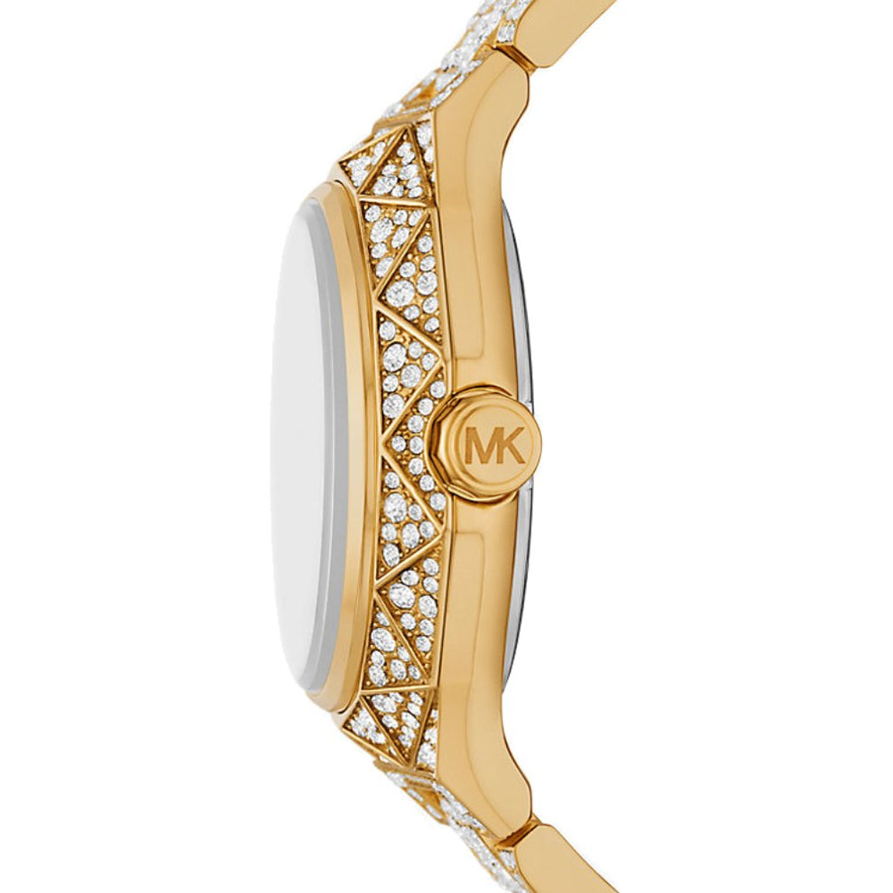 Michael Kors oversized Raquel Pavé dameshorloge in goudkleur - MK7398 Secundaire afbeelding