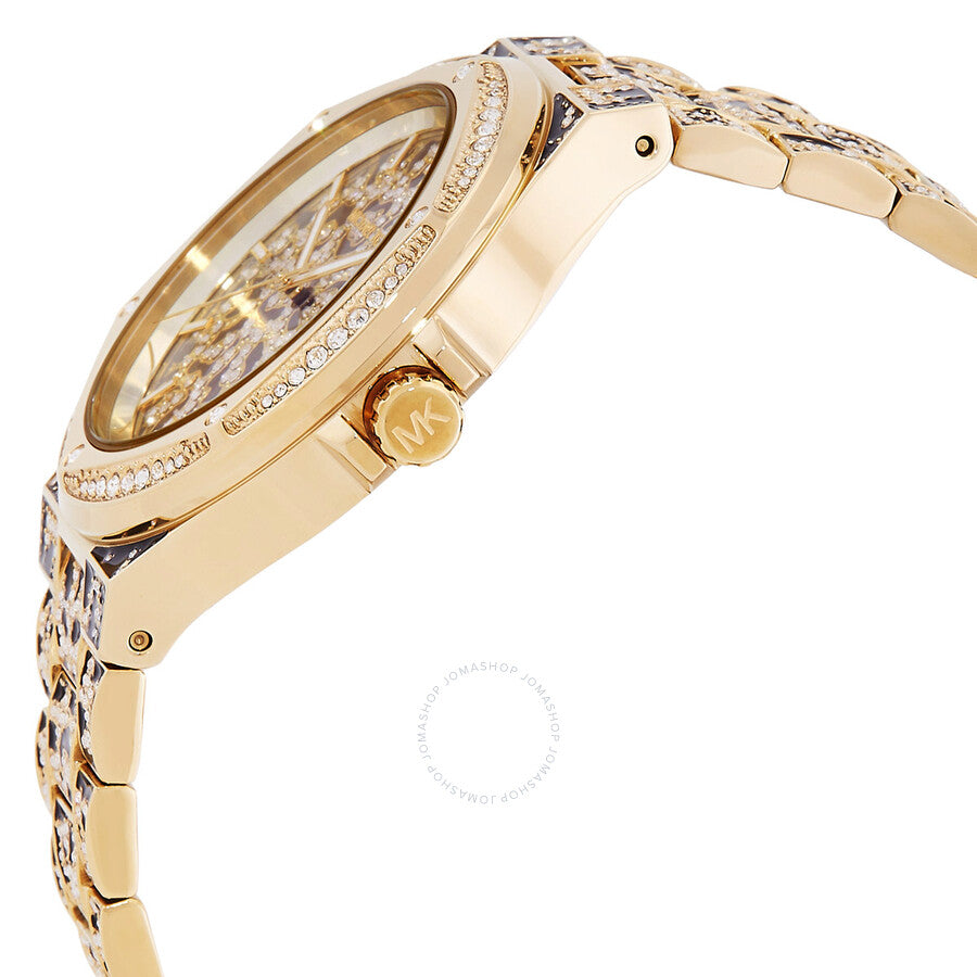 Michael Kors Oversized Lennox Animal Pave Quartz Watch MK7284 Secundaire afbeelding