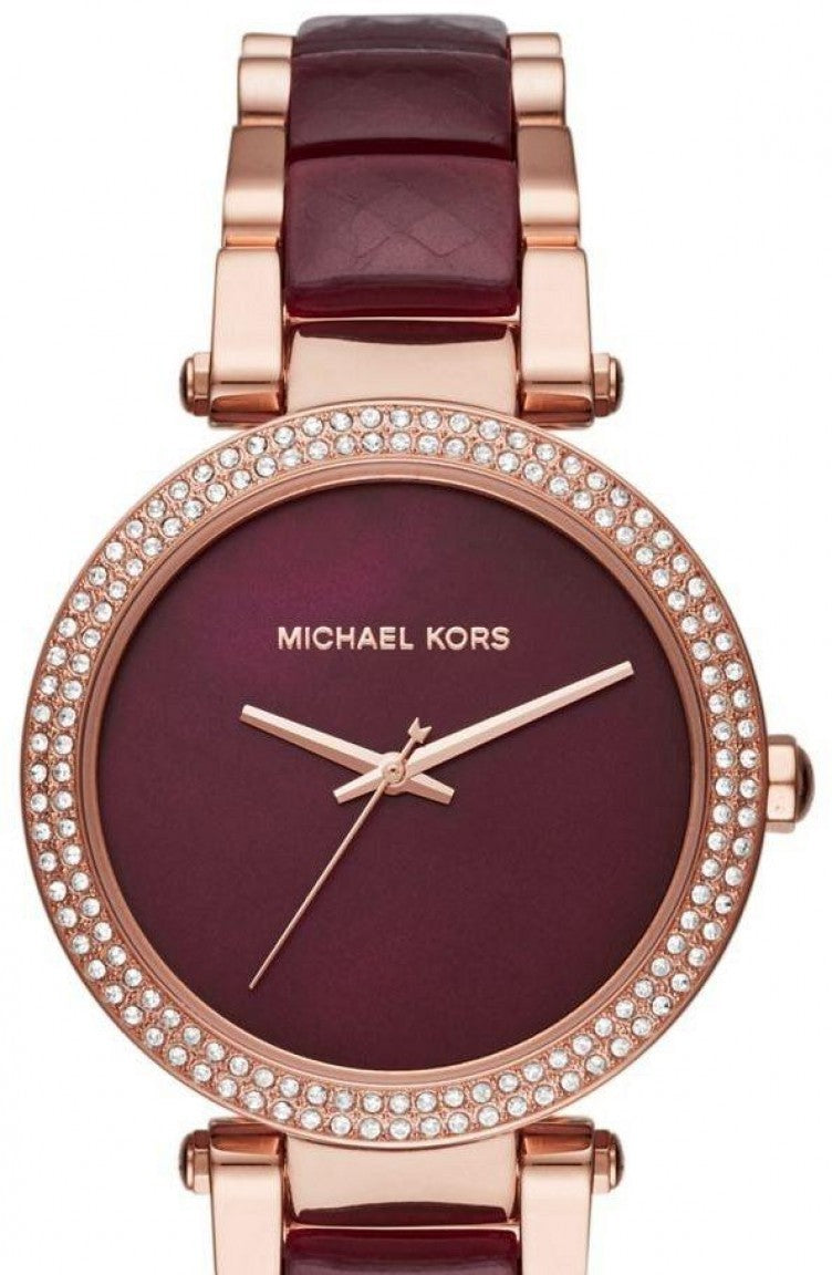 Michael Kors Parker Burgundy Women's Watch MK6412 Secundaire afbeelding
