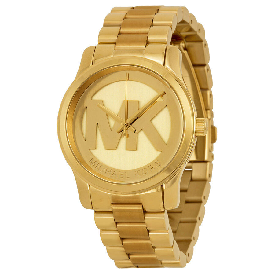 Michael Kors Parker horloge MK5786 met champagnekleurige wijzerplaat en goudkleurige afwerking. Hoofdafbeelding
