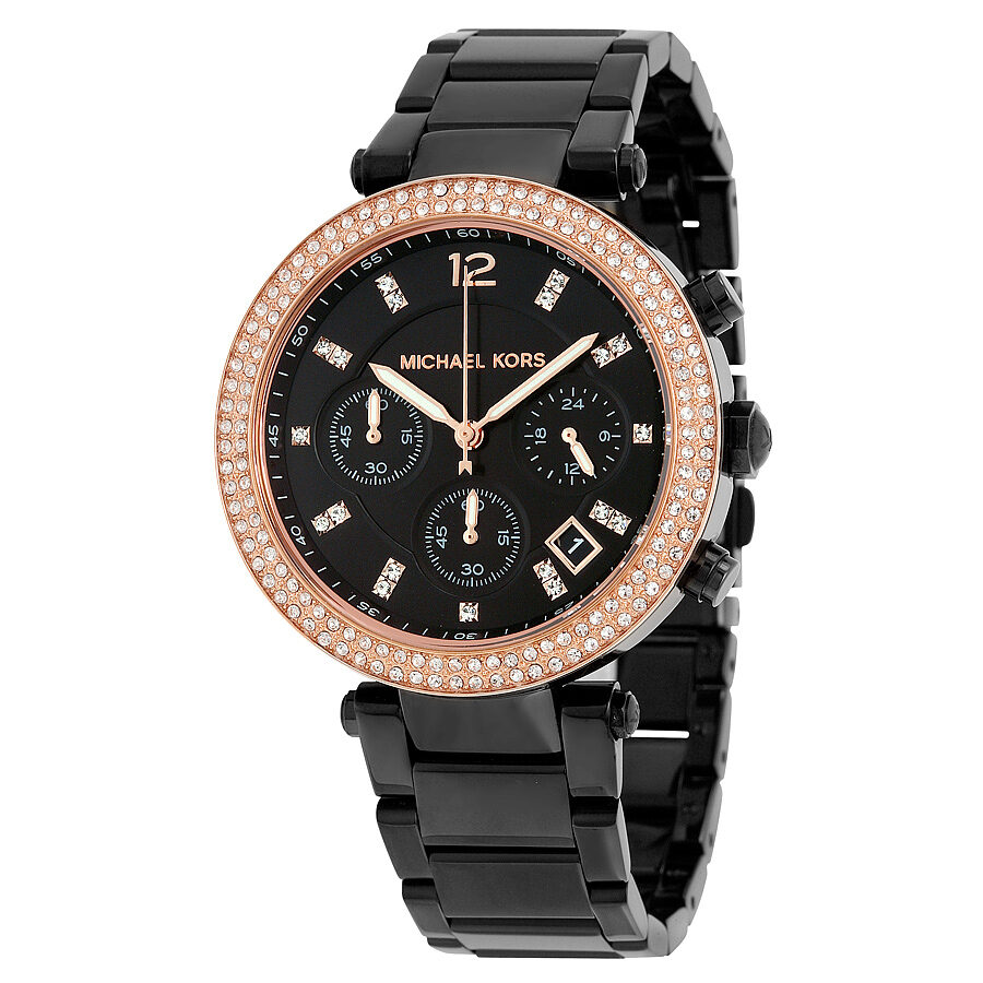 Michael Kors Parker Chronograph Black Dial Ladies Watch MK5885 Main image