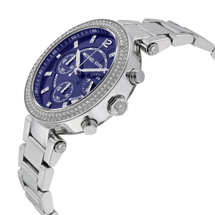 Michael Kors Parker Chronograaf Dameshorloge MK6117 met marineblauwe wijzerplaat Secundaire afbeelding