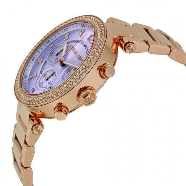 Michael Kors Parker Chronograph Purple Dial Rose Ladies Watch MK6169 Secundaire afbeelding